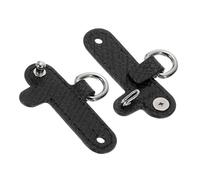 sourcing map 2Pcs Leather Purse Straps, 6.1cmx2.4cm Punch-Free Buckle Bag Strap Transformation Accessories for Mini Bag Handbag Crossbody Shoulder Strap, Black