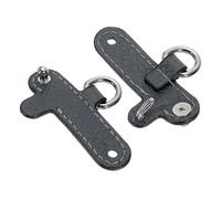 sourcing map 2Pcs Leather Purse Straps, 6.1cmx2.4cm Punch-Free Buckle Bag Strap Transformation Accessories for Mini Bag Handbag Crossbody Shoulder Strap, Gray