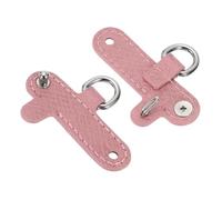 sourcing map 2Pcs Leather Purse Straps, 6.1cmx2.4cm Punch-Free Buckle Bag Strap Transformation Accessories for Mini Bag Handbag Crossbody Shoulder Strap, Pink