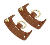 sourcing map 2Pcs Leather Purse Straps, 6.4cmx2.7cm Punch-Free Buckle Bag Strap Transformation Accessories for Mini Bag Handbag Crossbody Shoulder Strap, Brown