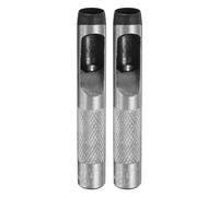 sourcing map 2pcs Leather Round Hole Punch, 12mm Hollow Hole Puncher Cutter Carbon Steel Circle Hole Punching Cutting Tool for Belt/DIY Leather Craft