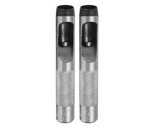 sourcing map 2pcs Leather Round Hole Punch, 12mm Hollow Hole Puncher Cutter Carbon Steel Circle Hole Punching Cutting Tool for Belt/DIY Leather Craft