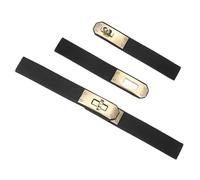 sourcing map 2Pcs Leather Snap Buckle Lock, 21cm Long Sew on Toggle Closure Buckle Alloy Leather Clasp Fasteners Replacement Snap Toggle for Cloak DIY Craft Sewing, Black/Gold