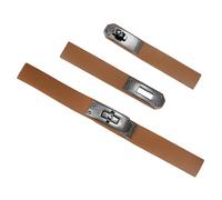 sourcing map 2Pcs Leather Snap Buckle Lock, 21cm Long Sew on Toggle Closure Buckle Alloy Leather Clasp Fasteners Replacement Snap Toggle for Cloak DIY Craft Sewing, Brown/Gunmetal