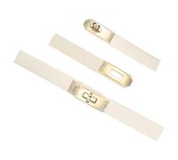sourcing map 2Pcs Leather Snap Buckle Lock, 21cm Long Sew on Toggle Closure Buckle Alloy Leather Clasp Fasteners Replacement Snap Toggle for Cloak DIY Craft Sewing, Beige/Gold