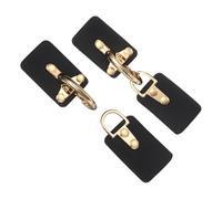sourcing map 2Pcs Leather Snap Buckle Lock, 4.6" Long Sew on Toggle Closure Buckle Alloy Leather Clasp Fasteners Replacement Snap Toggle for Cloak DIY Craft Sewing, Black/Gold