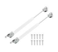sourcing map 2Pcs Lid Support Hinges, 10 Inch 300N Gas Struts Heavy Duty Gas Spring Soft Close Lid Stay Hinges Lift Support with l Mounts for Tool Box Cabinet, White