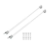 sourcing map 2Pcs Lid Support Hinges, 14 Inch 250N Gas Struts Heavy Duty Gas Spring Soft Close Lid Stay Hinges Lift Support with l Mounts for Tool Box Cabinet, White