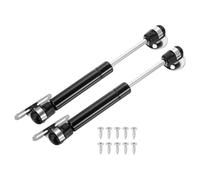 sourcing map 2Pcs Lid Support Hinges, 6 Inch 100N Gas Struts Soft Close Folding Lid Stay Hinges Lift Support Slow Lowering Pneumatic Lid Buffer for Cabinet Closet Wardrobe, Black