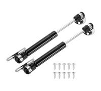 sourcing map 2Pcs Lid Support Hinges, 6 Inch 30N Gas Struts Soft Close Folding Lid Stay Hinges Lift Support Slow Lowering Pneumatic Lid Buffer for Cabinet Closet Wardrobe, Black