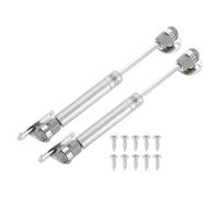 sourcing map 2Pcs Lid Support Hinges, 6 Inch 80N Gas Struts Soft Close Folding Lid Stay Hinges Lift Support Slow Lowering Pneumatic Lid Buffer for Cabinet Closet Wardrobe, Silver