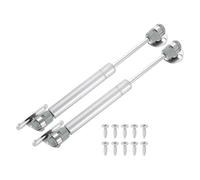 sourcing map 2Pcs Lid Support Hinges, 8 Inch 150N Gas Struts Soft Close Folding Lid Stay Hinges Lift Support Slow Lowering Pneumatic Lid Buffer for Cabinet Closet Wardrobe, Silver