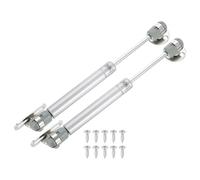 sourcing map 2Pcs Lid Support Hinges, 8 Inch 80N Gas Struts Soft Close Folding Lid Stay Hinges Lift Support Slow Lowering Pneumatic Lid Buffer for Cabinet Closet Wardrobe, Silver