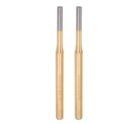 sourcing map 2pcs Line Pin Punch 2/7"x6"(7x150mm) CR-V Steel Cylindrical Alignment Punch for Machinery Maintenance