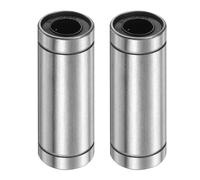 sourcing map 2Pcs LM10LUU Linear Ball Bearings, 10mm Bore Dia, 19mm OD, 55mm Length Double Side Rubber Seal Linear Motion Bearing for 3D Printer CNC Machine Applications, ABEC3