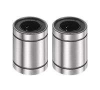 sourcing map 2Pcs LM10UU Linear Ball Bearings, 10mm Bore Dia, 19mm OD, 29mm Length Double Side Rubber Seal Linear Motion Bearing for 3D Printer CNC Machine Applications, ABEC3