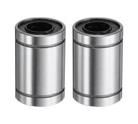sourcing map 2Pcs LM10UU Linear Bearing 10mm Bore 19mm OD 28mm Length Linear Ball Bearings Double Side Rubber Sealed Bearing Steel for CNC Machine 3D Printer Food Packaging Machine