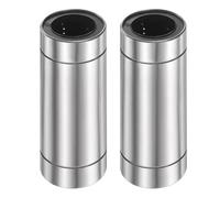 sourcing map 2Pcs LM30LUU Linear Ball Bearings, 30mm Bore Dia, 45mm OD, 123mm Length Double Side Rubber Seal Linear Motion Bearing for 3D Printer CNC Machine Applications, ABEC3