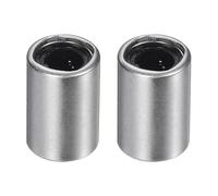 sourcing map 2Pcs LM4UU Linear Bearing 4mm Bore 8mm OD 12mm Length Linear Ball Bearings Nickel Plated Surface Double Side Rubber Sealed Bearing Steel for CNC Machine 3D Printer