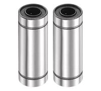 sourcing map 2Pcs LM6LUU Linear Ball Bearings, 6mm Bore Dia, 12mm OD, 35mm Length Double Side Rubber Seal Linear Motion Bearing for 3D Printer CNC Machine Applications, ABEC3