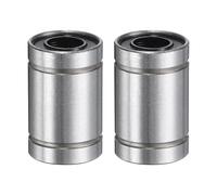 sourcing map 2Pcs LM6UU Linear Bearing 6mm Bore 12mm OD 19mm Length Linear Ball Bearings Double Side Rubber Sealed Bearing Steel for CNC Machine 3D Printer Food Packaging Machine
