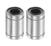 sourcing map 2Pcs LM8UU Linear Ball Bearings, 8mm Bore Dia, 15mm OD, 24mm Length Double Side Rubber Seal Linear Motion Bearing for 3D Printer CNC Machine Applications, ABEC3