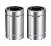 sourcing map 2Pcs LM8UU Linear Bearing 8mm Bore 15mm OD 24mm Length Linear Ball Bearings Double Side Rubber Sealed Bearing Steel for CNC Machine 3D Printer Food Packaging Machine