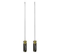 sourcing map 2pcs Long Phillips Slotted Screwdriver 12" Shank CR-V Cross Flat Head Magnetic Screwdrivers for Industry and Automobile Repair, Silver Tone