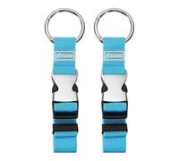 sourcing map 2pcs Luggage Straps Jacket Clips Strap Nylon Adjustable Suitcase Belt Baggage Backpack Connector Travel Accessories with Metal Buckle for Extra Bags Travel Attachment, Blue