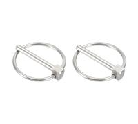 sourcing map 2Pcs Lynch Pin with Ring 6mm x 45mm,Heavy Duty Linch Pins