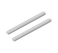 sourcing map 2Pcs M10-1.5x120mm Fully Threaded Rods, Threaded Rods Bar Studs, 304 Stainless Steel Long Thread Screws Hardware for U-Bolts, Anchors, Clamps, Hangers, Silver