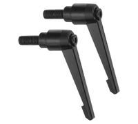 sourcing map 2Pcs M10 x 20mm Adjustable Knobs Handle Male Thread Push Button Ratchet Quick Release Locking Rotating Bolt for Lathe Machinery, Black