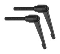 sourcing map 2Pcs M10 x 60mm Adjustable Knobs Handle Male Thread Push Button Ratchet Quick Release Locking Rotating Bolt for Lathe Machinery, Black
