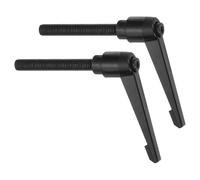 sourcing map 2Pcs M10 x 70mm Adjustable Knobs Handle Male Thread Push Button Ratchet Quick Release Locking Rotating Bolt for Lathe Machinery, Black