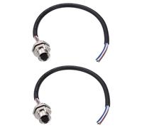 sourcing map 2Pcs M12 5 Pin Female Aviation Connector Cable, 0.7ft Panel Mount Electrical Connector Adapter Female Cordset 60V 4A
