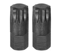 sourcing map 2Pcs M12 Torx Screwdriver Bits 3/8" Hex Shank 30mm Length