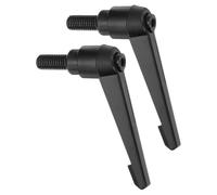 sourcing map 2Pcs M12 x 25mm Adjustable Knobs Handle Male Thread Push Button Ratchet Quick Release Locking Rotating Bolt for Lathe Machinery, Black