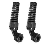 sourcing map 2Pcs M16 Cable Gland with Strain Relief, 90 Degree Elbow Nylon Joint IP68 Waterproof Spiral Adjustable Cord Connector for 6-10mm Wire