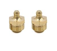 sourcing map 2pcs M16 x 1.5 Thread Brass Straight Grease Nipple Fitting for Car
