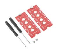 sourcing map 2Pcs M2+ M.2 NGFF/NVME Length Extend Adapter 2230, 2242, 2260, 2280 Multipurpose SSD Extension Bracket Card Plate PCB Board for PC Computer Case Red