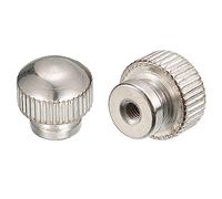 Sourcing Map 2pcs M3 x D13mm x H13mm Carbon Steel Knurled Nut with Collar High Head Blind Hole Knurled Thumb Nuts for 3D Printer Parts