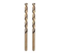 sourcing map 2pcs M35 Cobalt Twist Drill Bit 5.2mm(13/64") Dia High-Speed Steel Metric Drill Bit with Titanium Coating For Drilling Hard Metals, Stainless Steel, Alloy Steel, Cast Iron