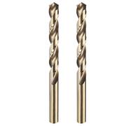 sourcing map 2pcs M35 Cobalt Twist Drill Bit Set 10mm Dia High-Speed Steel Metric Drill Bits 130mm Overall Length for Drilling Cutting Through Hard Metals Stainless Steel