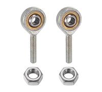 sourcing map 2Pcs M5 Ball Head Joint Rod End Bearing, M5x0.8 Left Hand Thread, Chrome Steel Self Lubricating Angle Ball Joint Socket End Fitting for Hinged Door, Automotive
