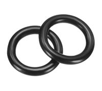 sourcing map 2Pcs M5 x 45 x 55mm(WD. x ID. x OD.) Metal Rings, 304 Stainless Steel Solid Welded Seamless O-Ring Decorative Connecting for Macrame, Hanging Slings Rope, Black