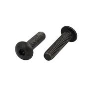 sourcing map 2pcs M5x20mm 10.9 Grade Hex Socket Left Hand Thread Bolt Black | Hex Socket Recerse Thread Screw for Drill Chuck