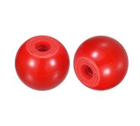 Sourcing Map 2Pcs M6 Female Thread Phenolic Thermoset Ball Knobs, 25mm Dia Round Operation Ball Handles for Machine Lever Handle, Red
