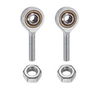 sourcing map 2Pcs M6 Male Rod End Bearing, M6x1.0 Right Hand Thread, Chrome Steel Self Lubricating Rod End Joint with Jam Nut for Automotive, Machinery, CNC Equipment