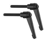 sourcing map 2Pcs M8 x 50mm Adjustable Knobs Handle Male Thread Push Button Ratchet Quick Release Locking Rotating Bolt for Lathe Machinery, Black
