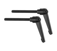 sourcing map 2Pcs M8 x 80mm Adjustable Knobs Handle Male Thread Push Button Ratchet Quick Release Locking Rotating Bolt for Lathe Machinery, Black